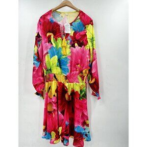 Floral Lightweight Dress Recycled poly-elastane Confortable Material Size L